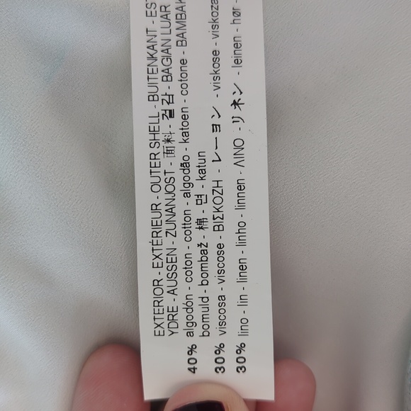 ZARA Lightweight Long Blazer, Light Blue / Mint Green Size Medium NWOT - Picture 5 of 5